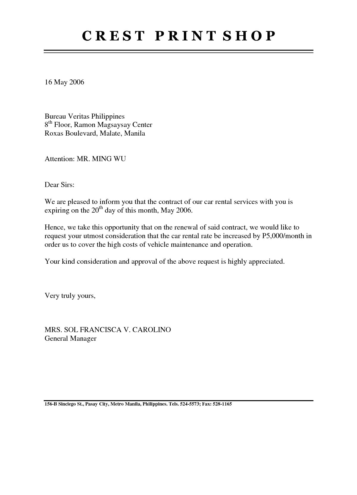 Letting Contract Template Insurance Renewal Letter Template Samples Letter