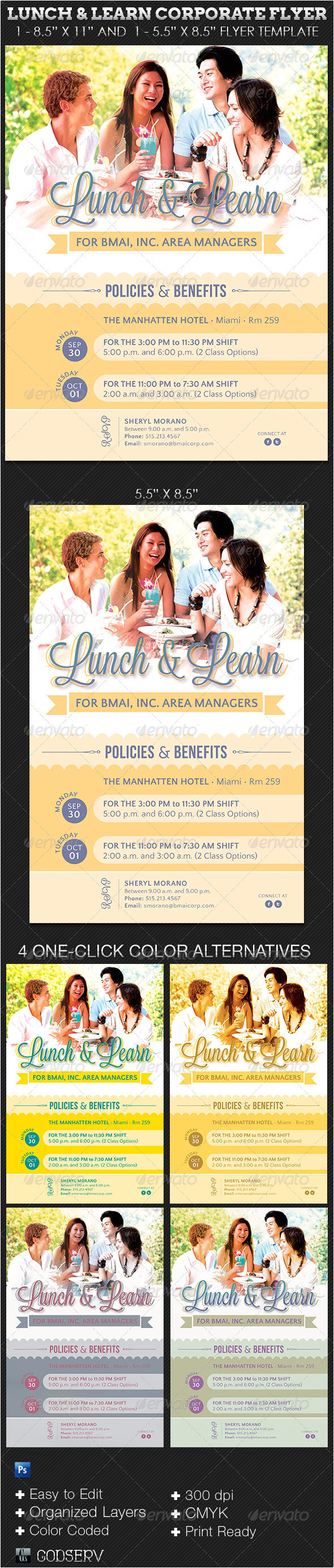 Lunch and Learn Flyer Template Lunch and Learn Corporate Flyer Template On Behance