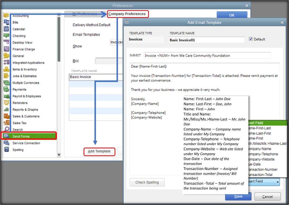 Mac HTML Email Templates Customize Email Templates In Quickbooks Quickbooks Learn