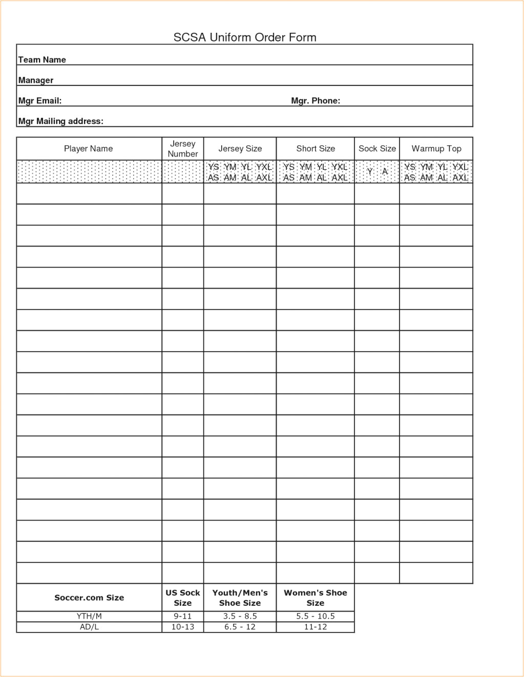 Martial Arts Contract Template Shoe order form Lobo Black | williamson ...