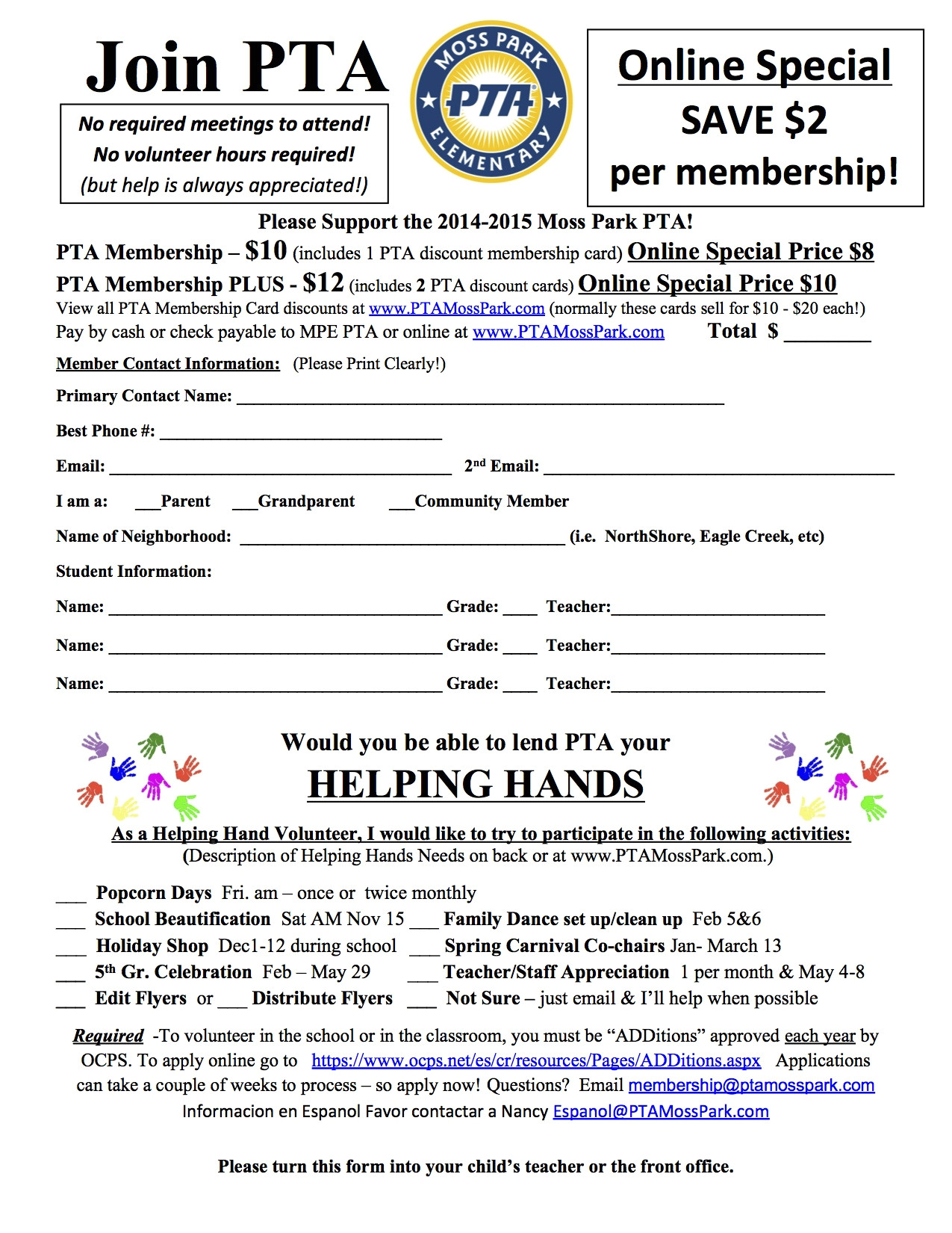 Membership Flyer Template Pta Membership