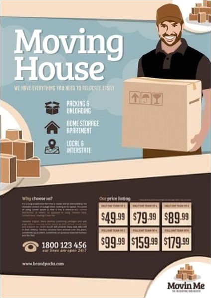 Moving Company Flyer Template House Moving Company Free Poster Template Download Free