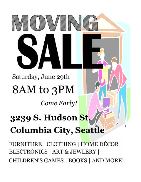 Moving Sale Flyer Template Moving Sale Please Spread the Word