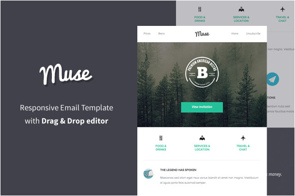 Muse Email Templates Muse Responsive Email Builder Email Templates On