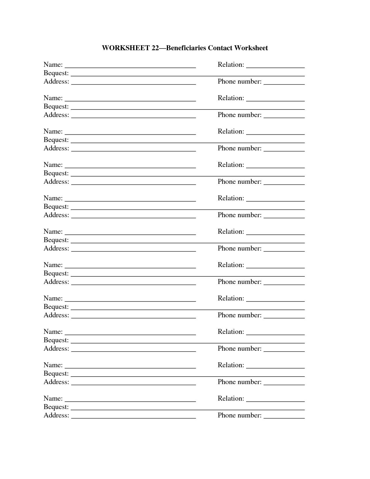 Name Address Email and Phone Number Template 14 Best Images Of Telephone Number Worksheet Learning