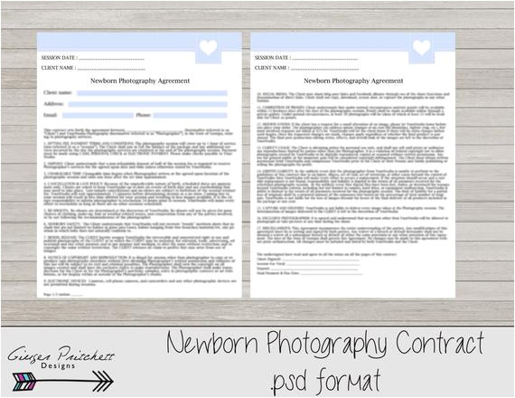 Newborn Photography Contract Template Newborn Photography Contract Model Release Newborn Session