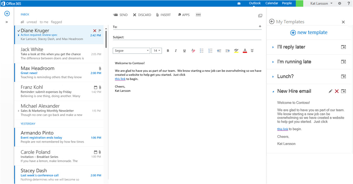 Office 365 Email Template the Office 365 Platform New Opportunities for Developers