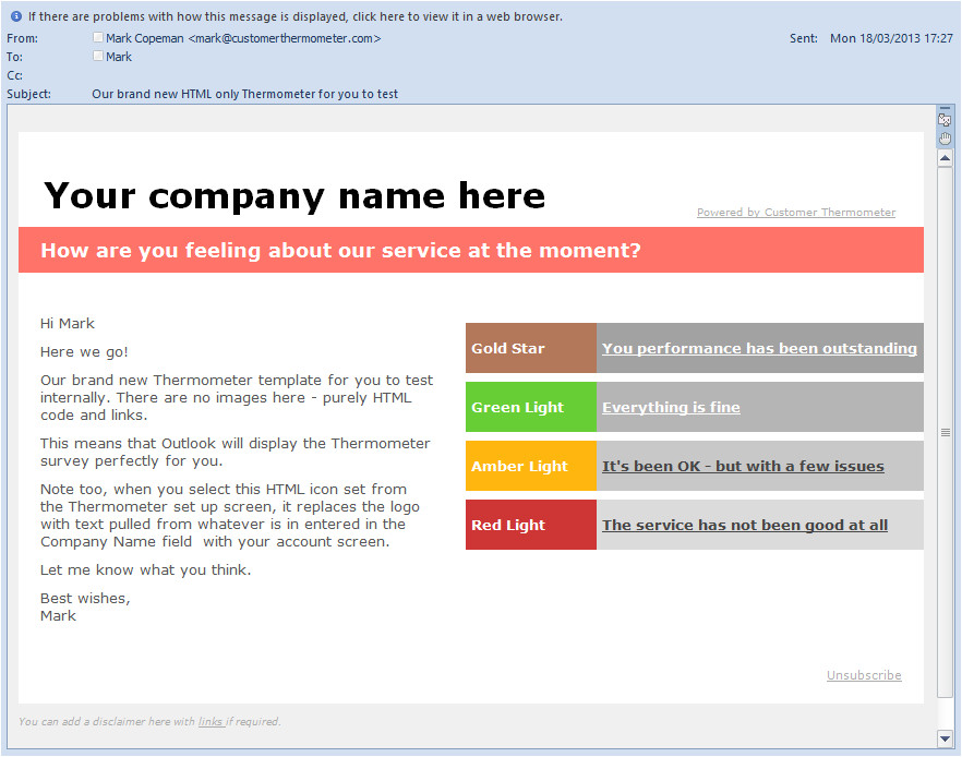 Outlook Email Survey Template Survey Design Using Microsoft Outlook Email Surveys