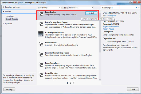 Razorengine Email Template Generate HTML Email Text Using Razor In Net Console