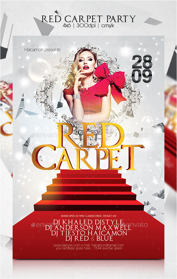 Red Carpet Flyer Template Free Red Carpet Party Flyer by Haicamon Graphicriver