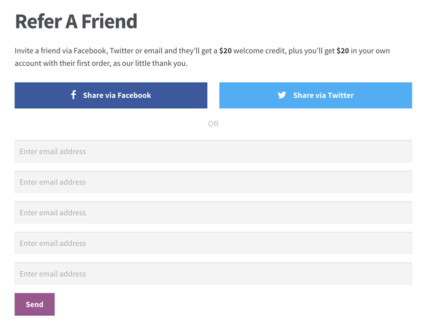 Refer A Friend Email Template
