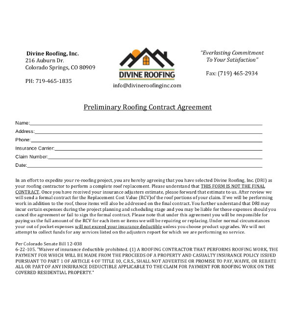 Roofing Contracts Templates 15 Roofing Contract Templates Word Pdf Google Docs