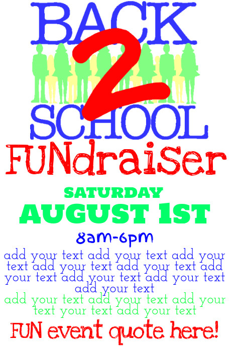 School Fundraiser Flyer Templates Simple Back to School Fundraiser Flyer Poster Template