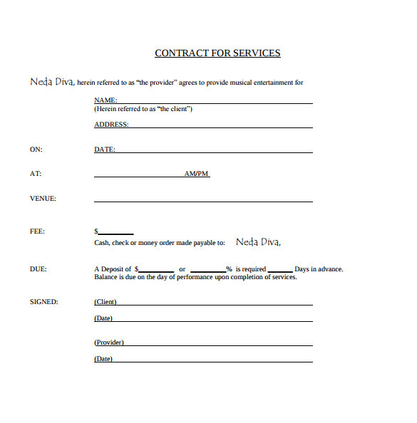 Simple Band Contract Template Sample Music Contract Template 22 Free Documents In Pdf