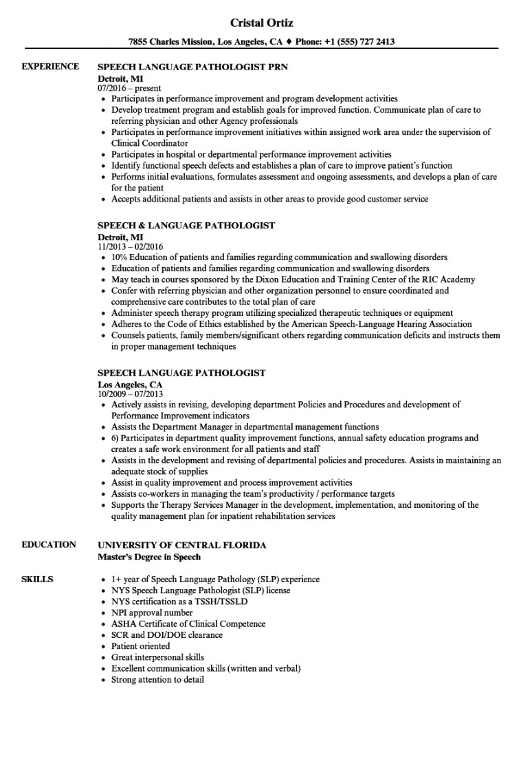 Slp Contract Template Speech therapy Contract Template