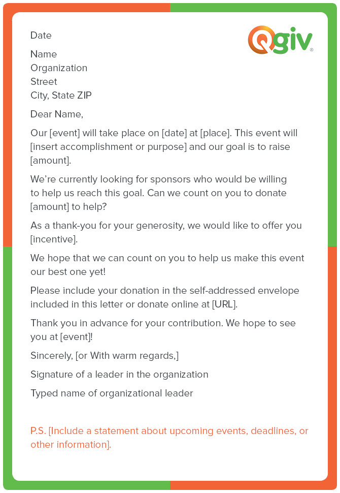 Sponsorship Request Email Template 9 Awesome and Effective Fundraising Letter Templates
