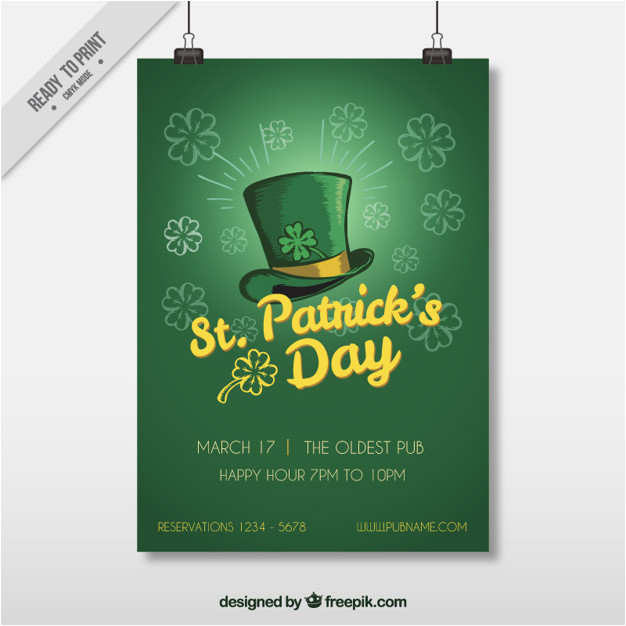 St Patrick Day Flyer Template Free St Patrick 39 S Day Flyer Template Vector Free Download