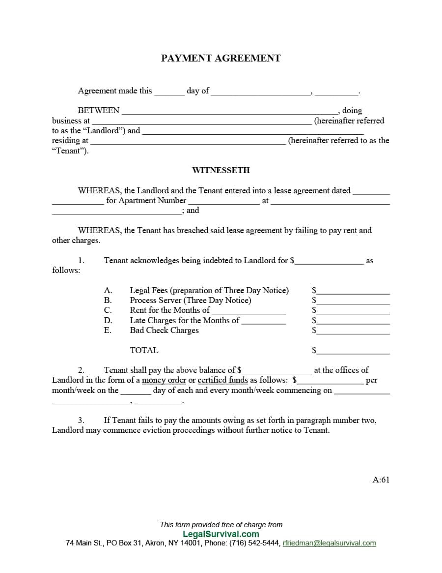 Stipend Contract Template Payment Agreement 40 Templates Contracts ᐅ Template Lab