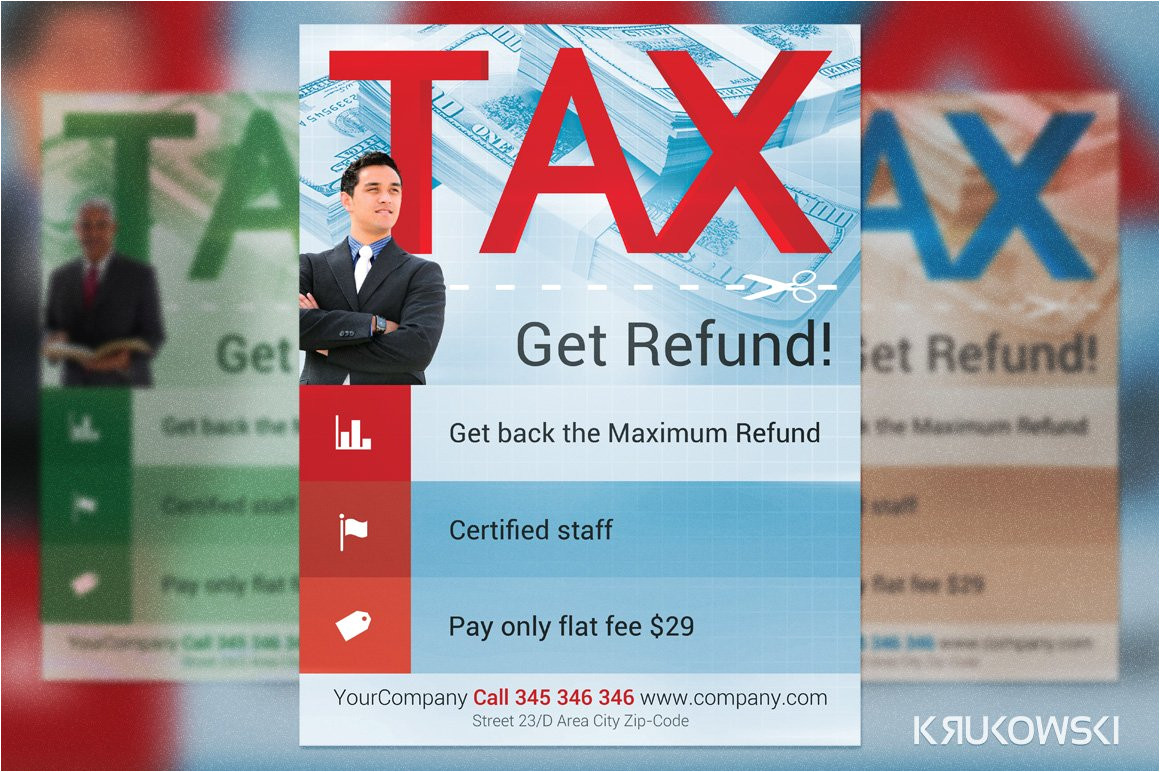 Tax Flyer Templates Free Tax Refund Flyer Template Flyer Templates Creative Market