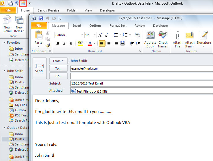 Test Email Template In Outlook 2 Quick Methods to Create New Emails From A Template with