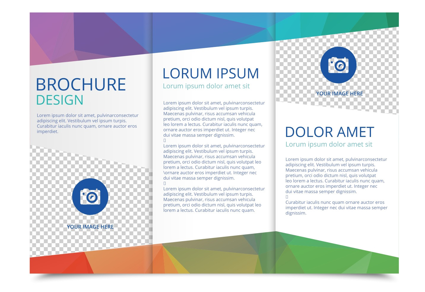 Three Fold Flyer Templates Free Free Tri Fold Brochure Vector Template Download Free