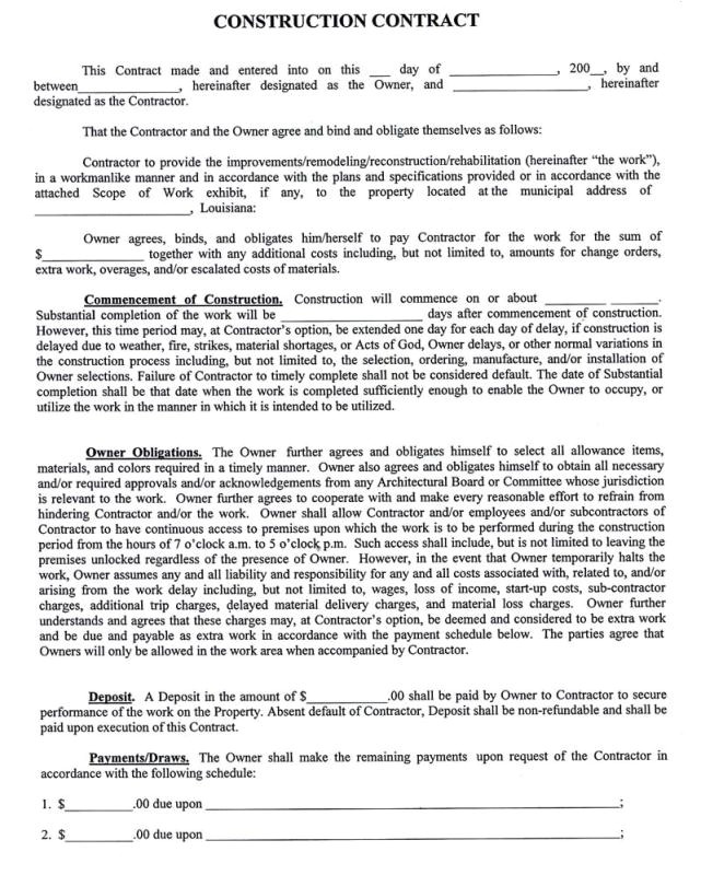 Time And Material Contract Template Williamson ga us