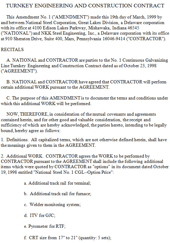 Turnkey Contract Template Turnkey Engineering and Construction Contract Sample