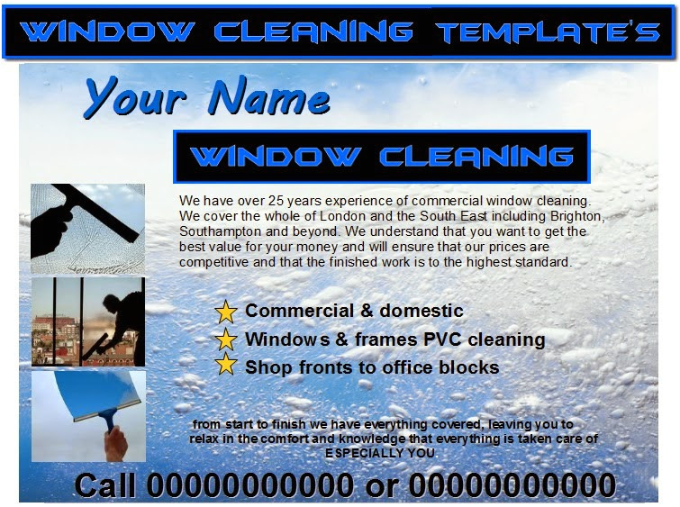 Window Cleaning Flyer Template Window Cleaning Flyer Templates Business Templates forms