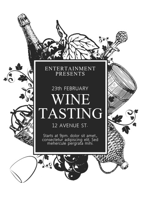 Wine Tasting event Flyer Template Free Wine Tasting Flyer Template Postermywall