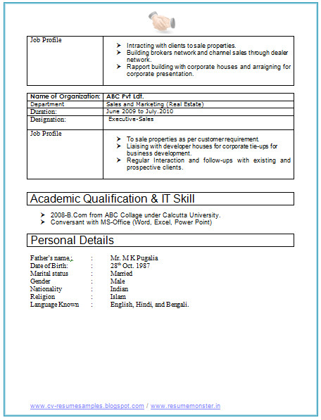 2 Year Experience Resume format In Word 2 Years Experience Resume format Page 2 Career