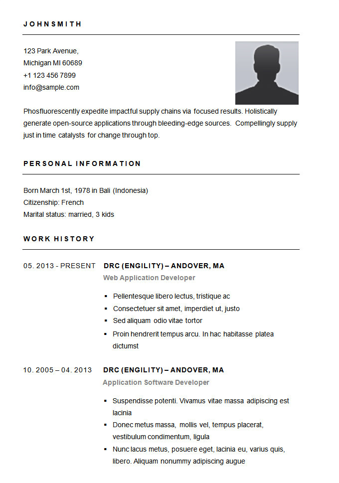 A Basic Resume 70 Basic Resume Templates Pdf Doc Psd Free