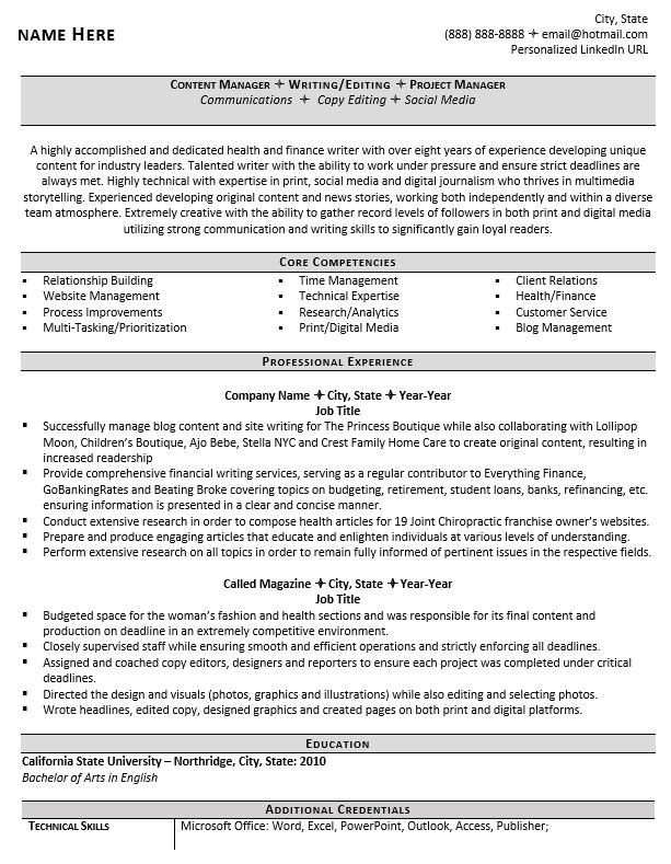 A Professional Resume Writer Professional Writer and Editor Resume Example Zipjob
