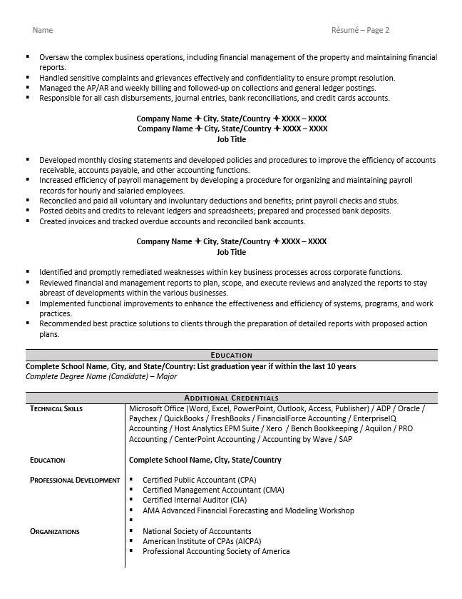 Accountant Resume Sample Accountant Resume Example 5 Tips Zipjob ...