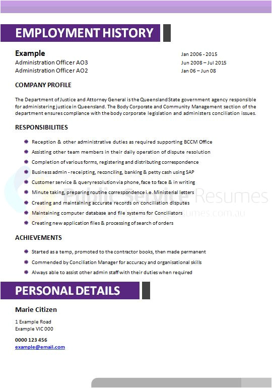 Aps Job Application Resume Public Service Resumes Modern Purple Resume Design Aps