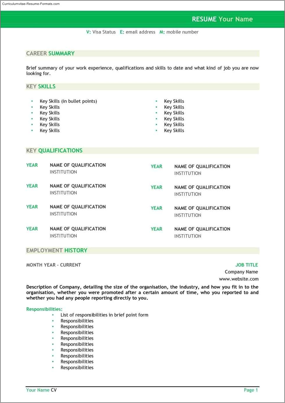 Australian Resume format Word Australian Resume Template Word Free Samples Examples