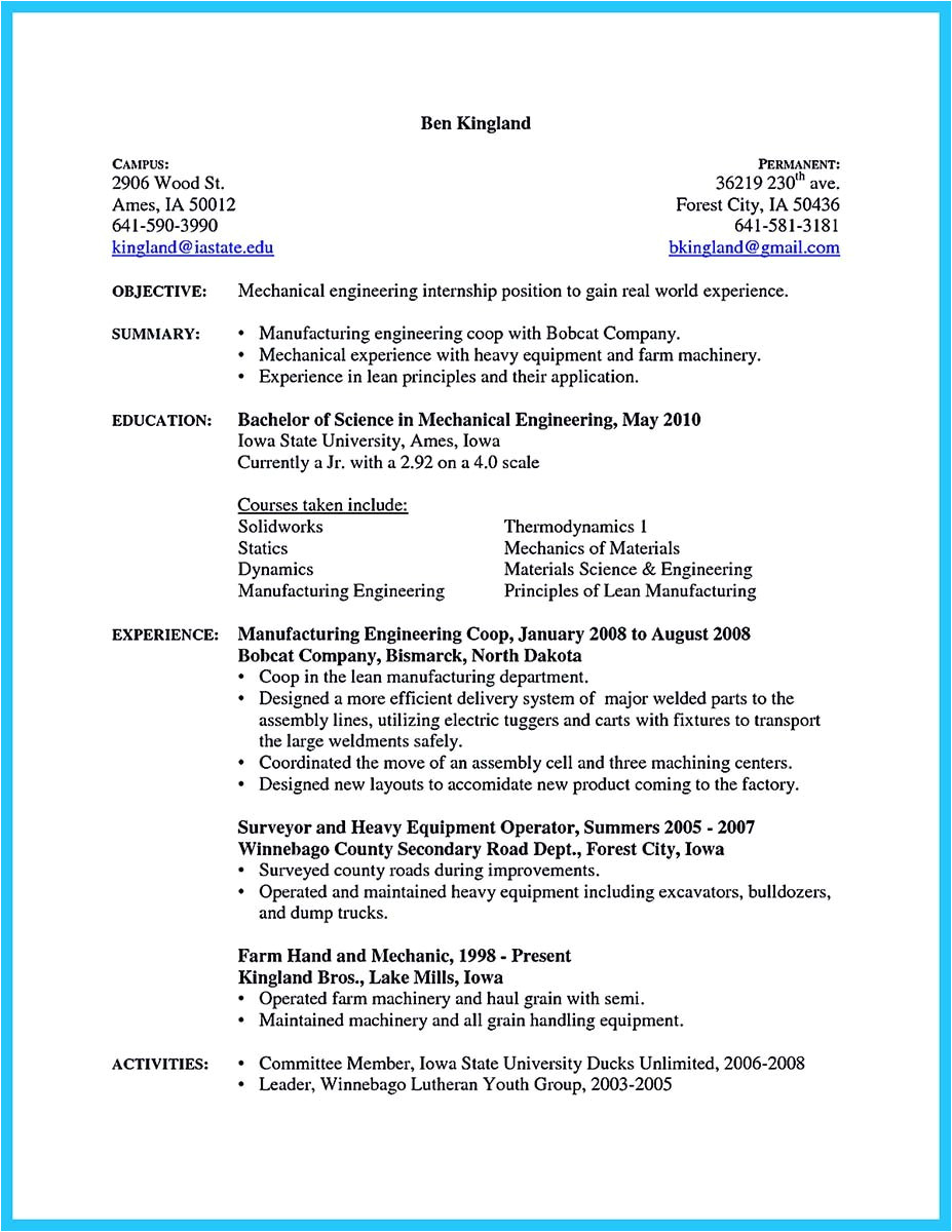 Automobile Service Engineer Resume Delivering Your Credentials Effectively On Auto Mechanic