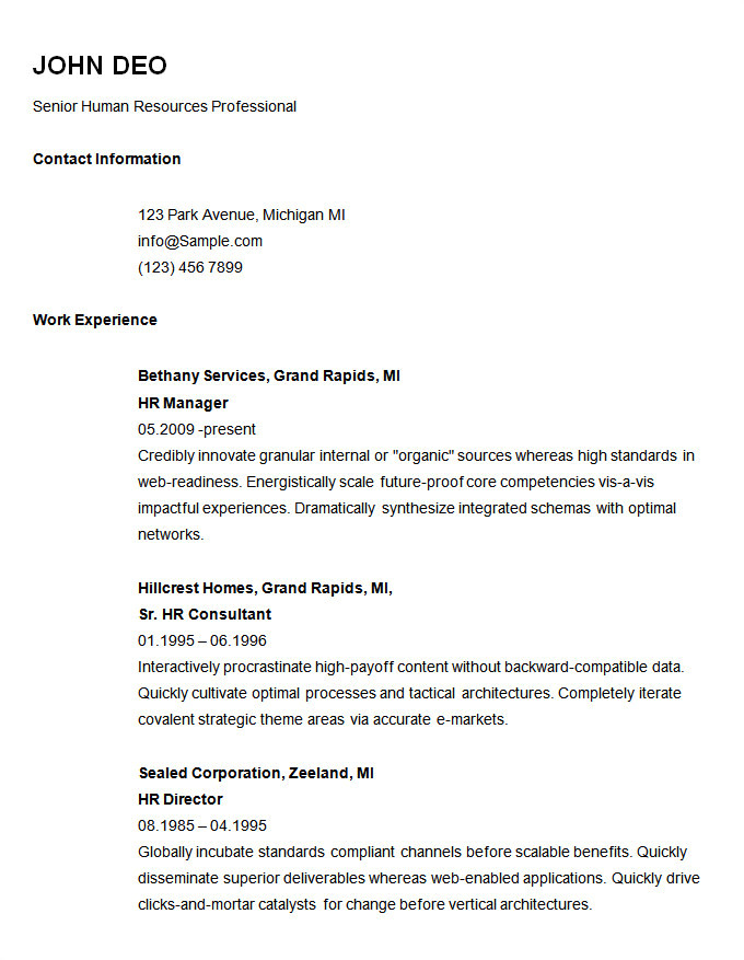 Basic Job Resume Template 70 Basic Resume Templates Pdf Doc Psd Free