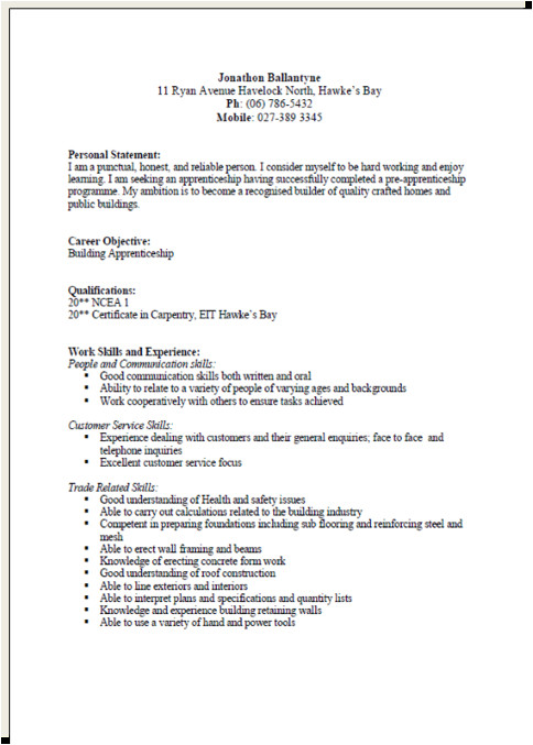 Basic Resume for A Young Person Cv formats and Examples