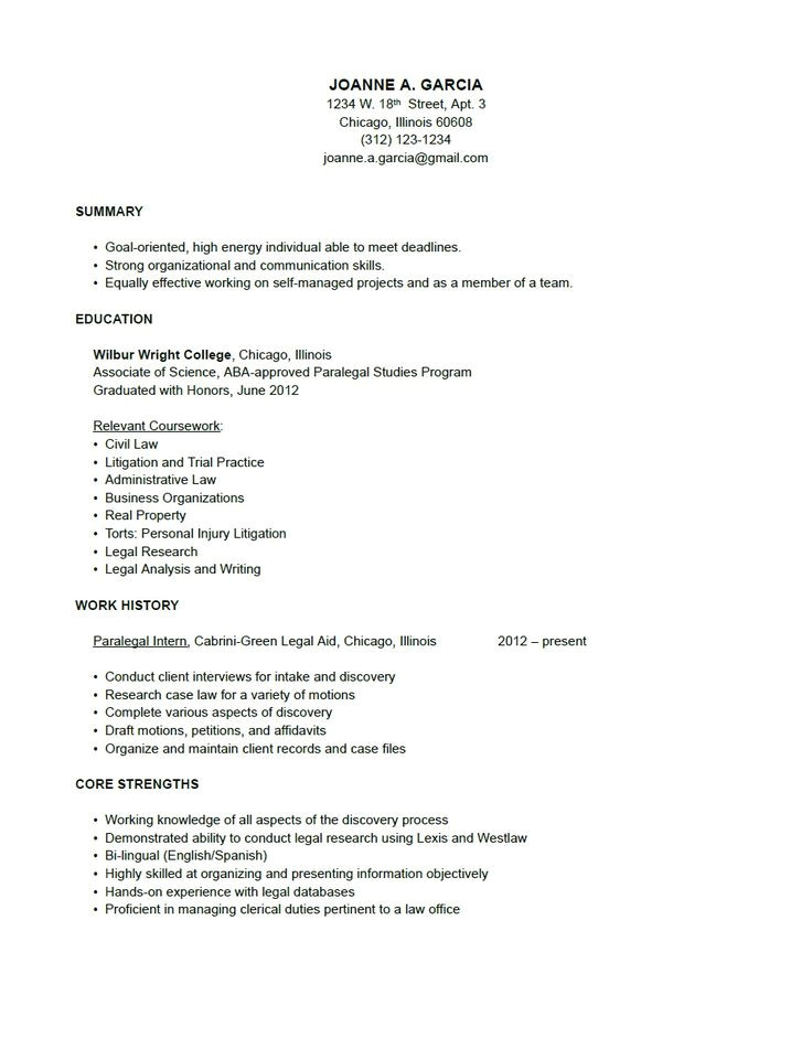 Basic Resume History History Resume Templates Samples Simple Resume Examples