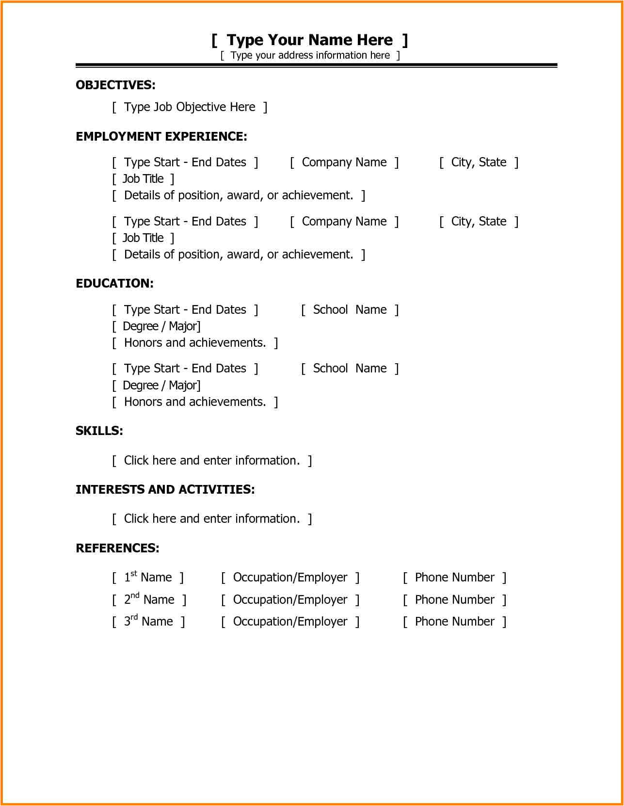 Basic Resume Making 8 Example Of A Simple Cv Layout Penn Working Papers