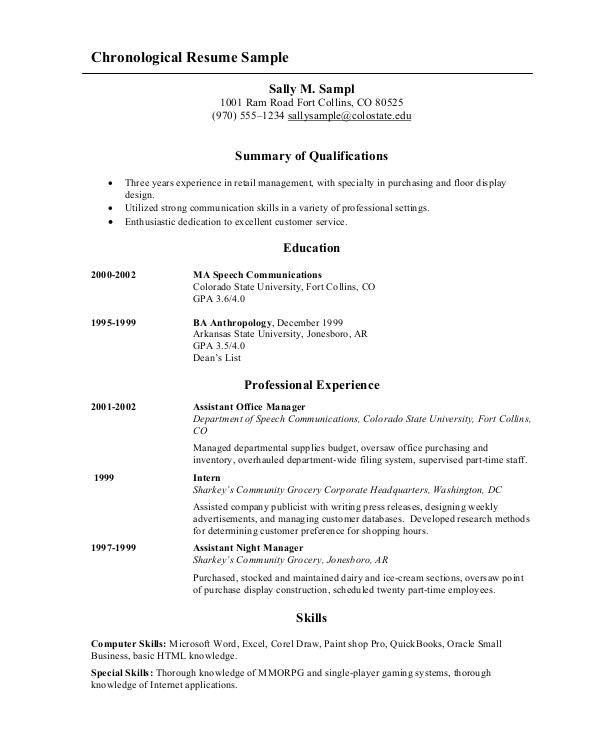 Basic Resume Qualifications Basic Resume Samples Examples Templates 8 Documents