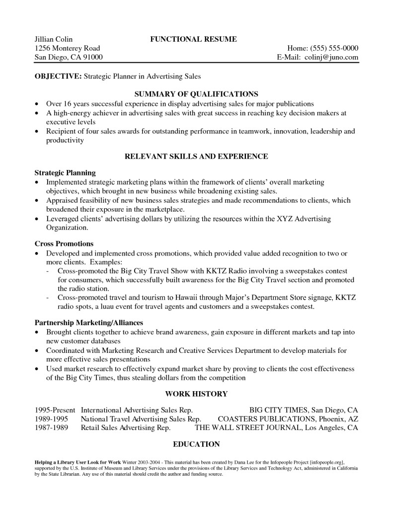 Basic Resume Qualifications Williamson ga us