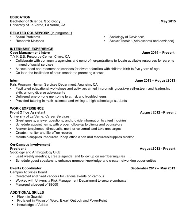 Basic Resume Sample for Students Basic Resume Samples Examples Templates 8 Documents