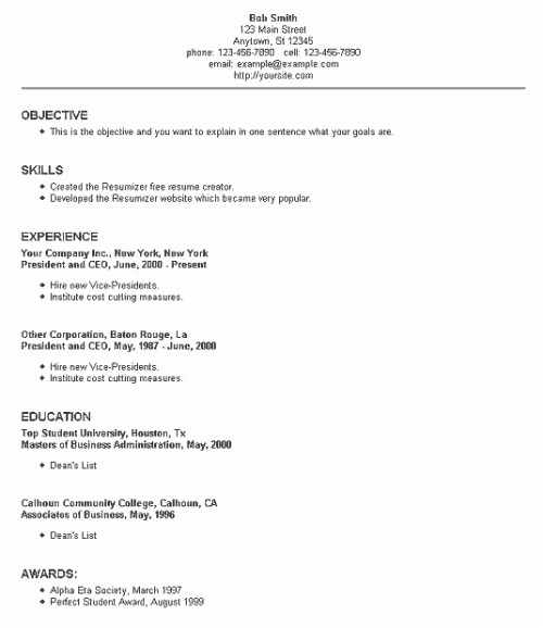 Basic Resume Setup 50 Free Resume Cv Templates