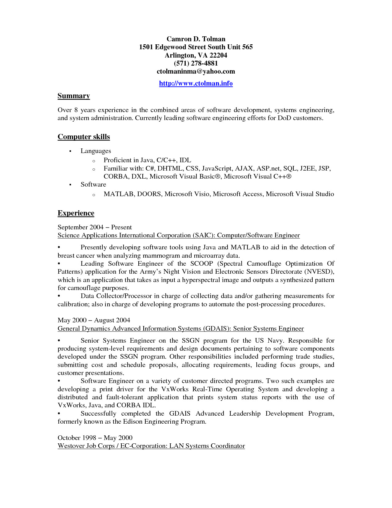 resume summary examples for management