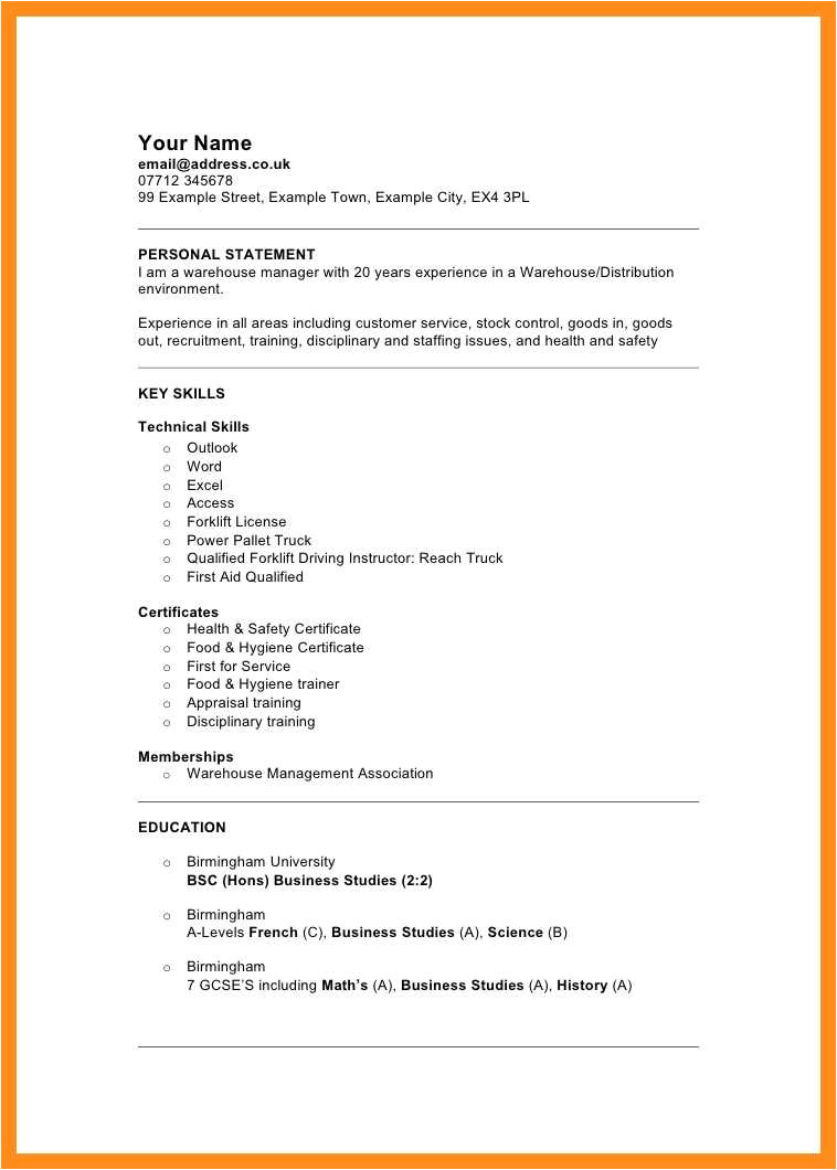 Basic Retail Resume 9 10 Basic Resume Examples for Retail Jobs