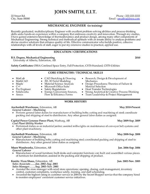 Best Resume for Mechanical Engineer Pin by Resumetemplates101 Com On Best Engineering Resume
