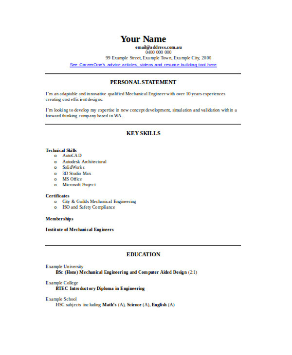 Best Simple Resume format for Experienced 21 Experienced Resume format Templates Pdf Doc Free