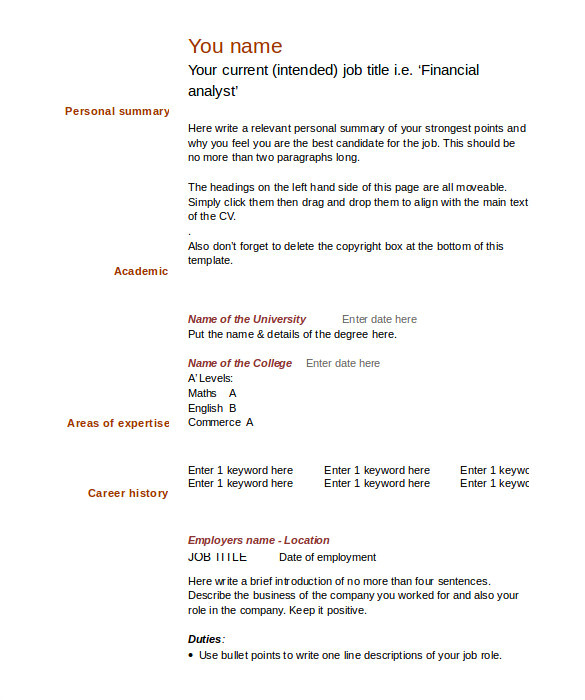 Blank Resume Templates for Microsoft Word 46 Blank Resume Templates Doc Pdf Free Premium