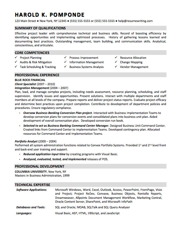 Business Analyst Resume Sample What Your Resume Should Look Like Williamson 8224